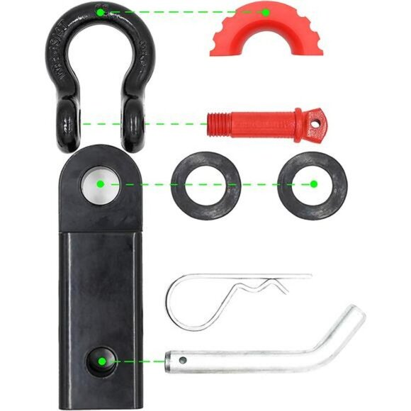 Heavy  Duty Powder Coated Forged Shackle Hitch Receiver - Picture 5 of 5